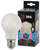 ЭРА Лампа светодиодная филаментная F-LED A60-11W-840-E27 frost  (филамент, груша мат., 11Вт, нейтр, Е27) (Б0035036)