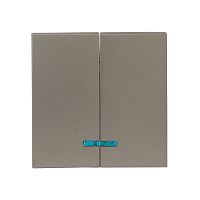 EKF Валенсия лицевая панель выключателя 2-кл. с индикатором 10А кашемир EKF PROxima (ESV10-L-123-40)