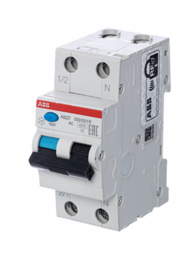 ABB Выключатель автоматический дифференциальный  (АВДТ) DSH201R AC30 1п+N C6А 30мА тип АС  (DSH201R C6 AC30)  (2CSR245072R1064)