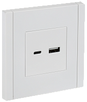 IEK FORTE&PIANO Розетка USB A+C 18Вт FP251 белый  (FP-U22-018-K01)