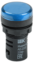 IEK Лампа AD22DS LED матрица 22мм синий 230В (BLS10-ADDS-230-K07)
