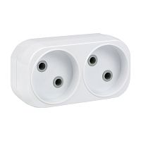 EKF Тройник на 2 розетки без заземления 6А (ARP6-2)