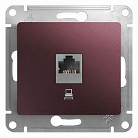 SCHNEIDER ELECTRIC GLOSSA Розетка компьютерная RJ45 категория 5E баклажановый (GSL001181K)