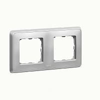 LEGRAND CARIVA Рамка 2 поста алюминий (695974)