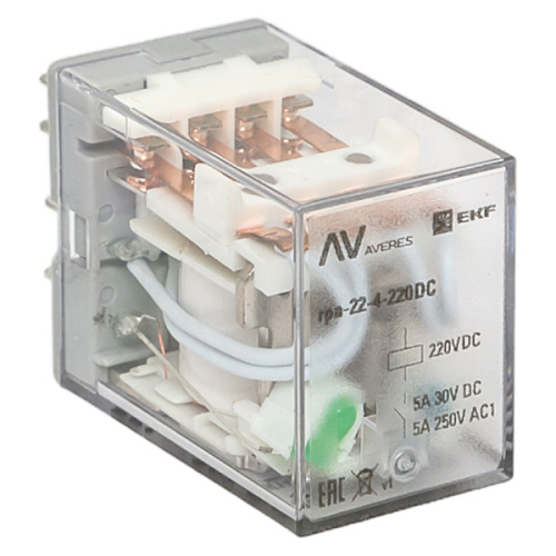 EKF Реле промежуточное RPA 22/4 5A 220В DC EKF AVERES (rpa-22-4-220DC)