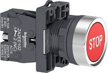 SCHNEIDER ELECTRIC Кнопка ХА2 пружинно-возвратная красная STOP 1НЗ (XA2EA4342)