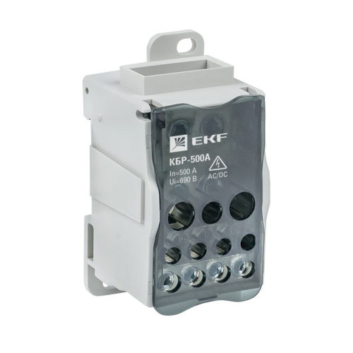 EKF Блок распределения  (Кросс) крепеж на панель DIN КБР-500A (plc-kbr500)