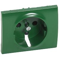LEGRAND Galea Life Лицевая панель розетки 2К+З с крышкой зеленый (777034 )