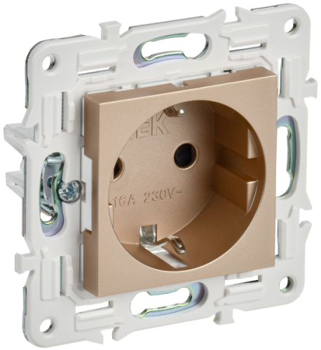 IEK SKANDY Розетка с заземлением с защитными шторками 16А SK-R04Sa песочный (SK-R14-16-K98) IEK SKANDY Розетка с заземлением с защитными шторками 16А SK-R04Sa песочный (SK-R14-16-K98)