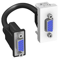 SCHNEIDER ELECTRIC Розетка видео HD15 VGA 45х22 белая (ALB44370)