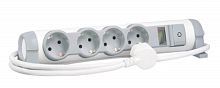 LEGRAND Удлинитель бытовой 4 розетки шнур 3м с заземлением с выключателем с индикацией (694643 )