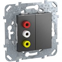 SCHNEIDER ELECTRIC 3-RCA коннектор графит (MGU5.431.12ZD)