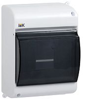 IEK Щит распределительный навесной ЩРн-П-4 IP30 пластиковый белый прозрачная дверь КМПн 2/4 (MKP42-N-04-30-12)