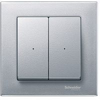 SCHNEIDER ELECTRIC SM Клавиша для модуля двухкнопочного выключателя алюминий (MTN625260)