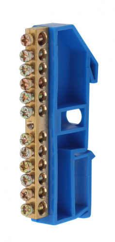 ЭРА Шина N  ноль  на DIN-изол ШНИ-6х9-12-Д-синий (Б0033428)