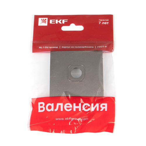 EKF Валенсия лицевая панель розетки TV 1-местная 75Ом 5-862МГц графит EKF PROxima (ESA00-L-027-60) фото 2