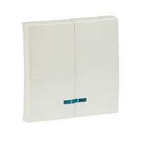 EKF Валенсия лицевая панель выключателя 2-кл. с индикатором 10А жемчуг EKF PROxima (ESV10-L-123-50)