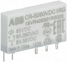ABB Реле CR-S060VDC1RG 60В DC 1ПК  (250мА) позолоченные контакты (1SVR405501R5020)
