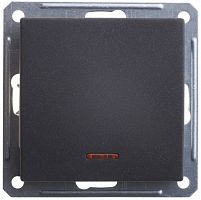 SCHNEIDER ELECTRIC W59 Переключатель скрытый без рамки одноклавишный с индикацией черный бархат (VS616-157-6-86)