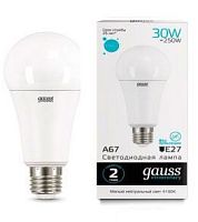 GAUSS Лампа светодиодная LED-30Вт E27 4100K Elementary A67  (73229)
