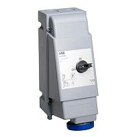 ABB Розетка на поверхность с выключателем и блокировкой 63A 3P+N+E IP67 (2CMA162849R1000)