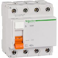 SCHNEIDER ELECTRIC Выключатель дифференциального тока  (УЗО) 4п 40А 30мА ВД63 АС (11463)