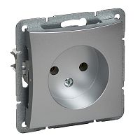 SCHNEIDER ELECTRIC ДУЭТ Розетка без заземления в рамку серебро (WDE000341)