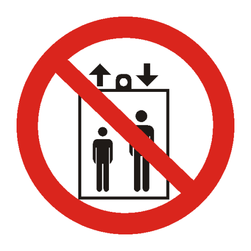 EKF Знак светоотражающий P 34 ''Запрещается пользоваться лифтом для подъема (спуска) людей'' 200х200 мм, пластик ГОСТ Р 12.4.026-2015 (pn-p-34-s)