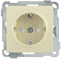 IEK РС14-1-0-Б Розетка с заземляющим контактом с защитной шторкой 16А BOLERO кремовый IEK  (ERB14-K33-16)