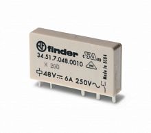 FINDER Реле ультратонкое для печатного монтажа контакты AgNi 1CO 6A (34.51.7.060.0010)