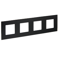 IEK SKANDY Рамка 4-местная SK-F34Bl металл черный  (SK-M42-M-K02)