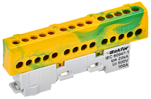 IEK TEKFOR Шина PE земля изол на универсальном держателе 6х9-14-ЖЗ  (TF-NN10-14-KL-K52)