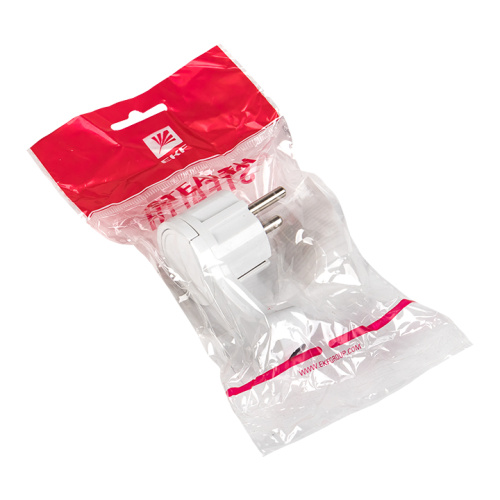 EKF Вилка угловая плоская с/з белая СТЕЛС 16А 250В PROxima (AVYF16-10) фото 2