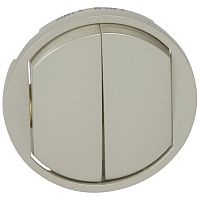 LEGRAND Celiane Центральная плата для выключателя двухклавишного титан (68302 )