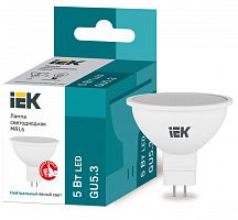 IEK Лампа светодиодная LED 5вт 230в GU5.3 белый ECO (LLE-MR16-5-230-40-GU5)