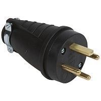 LEGRAND Вилка силовая 3К+З 20А резина прямой ввод (055070 )