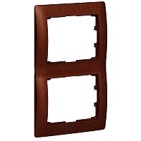 LEGRAND Galea Life Рамка 2 поста вертикальная Mahogany (771986 )