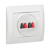 LEGRAND Galea Life Лицевая панель для двойной розетки для колонки белый (771025 )