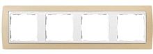 SIMON Рамка на 4 поста, S82, пастель кремовая - белый (82641-31)