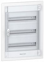 SCHNEIDER ELECTRIC Щит распределительный встраиваемый ЩРв-П-54 пластиковый белый прозрачная дверь IP40 Pragma  (PRA24318)