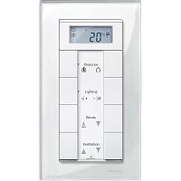 SCHNEIDER ELECTRIC Рамка 2 поста стеклянная без перегородки белый бриллиант (MTN404819)