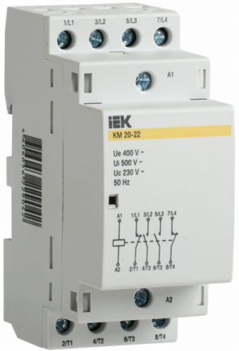 IEK Контактор модульный КМ20-22 AC (MKK20-20-22)