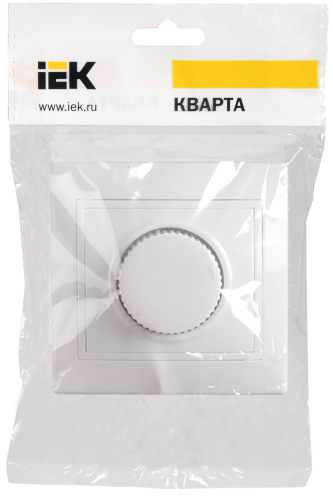 IEK КВАРТА Светорегулятор поворотный белый  (EDK10-K01-03-DM) фото 2