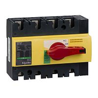 SCHNEIDER ELECTRIC Выключатель-разъединитель INS100 4п красная рукоятка/желтая панель (28925)