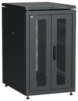 IEK Шкаф напольный сетевой 19' LINEA N 18U 600х800мм передняя распашная перфорированная дверь задняя перфорированная черный (LN05-18U68-2PP)
