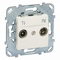 SCHNEIDER ELECTRIC UNICA Розетка телевизионная TV/FM одиночная в рамку бежевая (MGU5.451.25ZD)