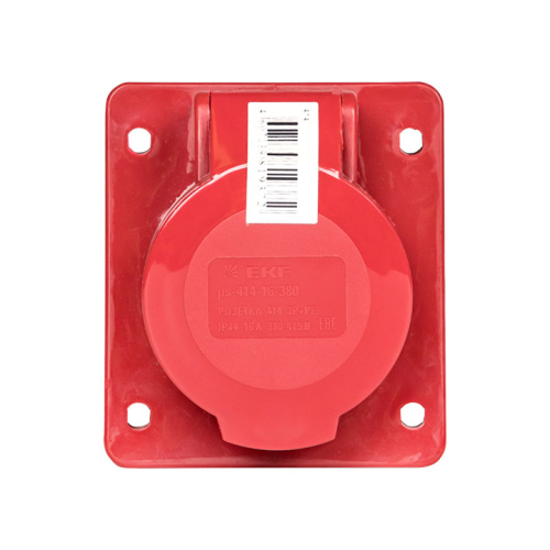 EKF Розетка кабельная 16А 3Р+Е IP44 скрытая 380В 414 (ps-414-16-380) фото 3