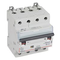 LEGRAND Выключатель автоматический дифференциального тока DX3 B10А 4П 300mА-А (411228 )