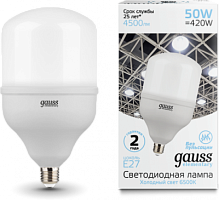 GAUSS Лампа светодиодная LED 50Вт T140 E27 4500lm 180-240V 6500K Elementary  (63235)