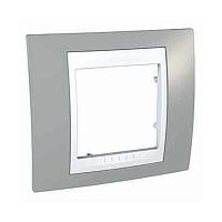 SCHNEIDER ELECTRIC UNICA-Хамелеон Рамка 1 пост серая/белая (MGU6.002.865)